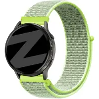 Bandz Nylon Loop Strap 18mm - horlogebandje geschikt voor Garmin Vivoactive 4S / Vivomove 3S / Venu 2S / Venu 3S / Forerunner 255S / Forerunner 265S / Venu 4 41mm - Geel