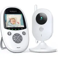 Yoton YB01 Babyfoon met Camera - 2,4 inch LCD-Scherm - Temperatuurbewaking - Wit