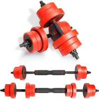 CCLIFE dumbells set ijzeren 20 kg - dumbells verstelbaar met verbinding stalen buis halters Barbell dumbell set multifunctionele professionele
