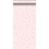 ESTAhome behang stippen roze en warm grijs - 53 cm x 10.05 m - 139051