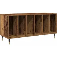 vidaXL Platenkast Oud hout 100 x 38 x 48 cm Bewerkt hout