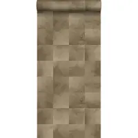 ESTAhome behang dierenhuid donker beige - 53 cm x 10.05 m - 139182