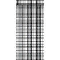 ESTAhome behang ruiten zwart en grijs - 53 cm x 10.05 m - 138821