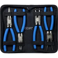 CCLIFE - Griptangenset - 4 stuks - Seeger-Ringtang - Griptang - 225 mm - Tangen - Striptangen