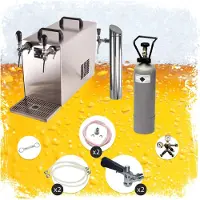 Ich-zapfe Onderbouw Bieraftapsysteem Compleetset STREAM 50 met 2-weg Droogkoeler, tot 55 l/uur, KEG Type D - Perfect voor Thuis en Horeca