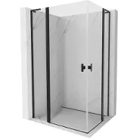 Mexen Mist L Duo draaideur douchecabine 115 x 95 , transparant, zwart - 8A4L-115-095-70-00