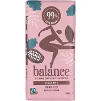 Balance Cacao Nibs 72% Pure Chocoladereep - 100g