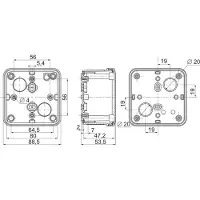 Schneider Electric NSYTBP885 PC-behuizing 89 x 89 x 54 Polycarbonaat Grijs-wit (RAL 7035) 5 stuk(s)