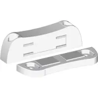 Dulimex Magneetsnapper / Opschroevend / 4 Kg / Verende Onderplaat / Slagvaste Kunststof / Wit