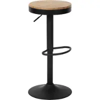 CLP Pitas Barkruk - hout - draaibaar - voetensteun - vloerbeschermer - modern - natura