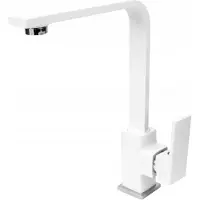 Granitan Moderne Witte Keukenkraan met Square Uitloop - NOOK