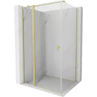 Mexen Mist T scharnierende douchecabine 110 x 75 , transparant, geborsteld goud - 8A4T-110-075-55-00