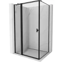 Mexen Mist T douchecabine draaibaar links 115 x 95 , zwart frame, zwart - 8A4T-115-095-70-70-L