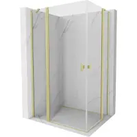 Mexen Mist Duo draaideur douchecabine 115 x 110 , transparant, geborsteld goud - 8A4-115-110-55-00