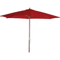 Mendler Houten zonnescherm, tuinscherm, marktscherm, model Florida, 3 meter, bordeauxrood