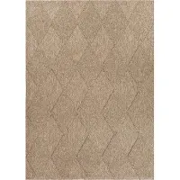 The Carpet Cairo – Weerbestendig outdoor vloerkleed in jute-look, geschikt voor balkon, tuin en terras, bruin met ruitmotief, 80 x 150 cm