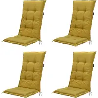 Madison tuinkussen hoge rug panama yellow 123x50cm 4 stuks