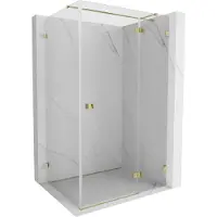 Mexen Lunar T draaideur douchecabine rechts 120 x 110 , transparant, goud - 834T-120-110-50-00-P