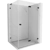 Mexen Lunar-F L inklapbare douchecabine rechts 95 x 80 , transparant, zwart - 836L-095-080-70-00-P