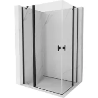 Mexen Mist Duo draaideur douchecabine 110 x 75 , transparant, zwart - 8A4-110-075-70-00