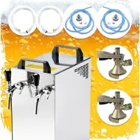 Ich-zapfe Complete set - Biertap - Kontakt 40/K, 2-kraans, 50 liter/u, met membraanpomp - Beertender, Thuistap, Bierkoeler - Type A, Type S