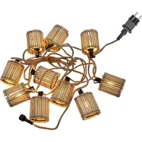 Newgarden Okinawa lichtketting 10-lamps 24V, hout licht, Bamboe