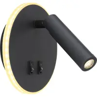 Globo Strakke Wandlamp Many Zwart