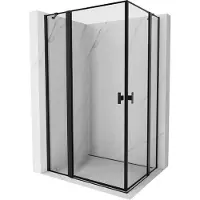Mexen Mist Duo draaibare douchecabine 100 x 90 , zwart frame, zwart - 8A4-100L-090P-70-70