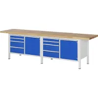 RAU Werkbank serie 8470, B 3000 x D 900 x H 840 mm