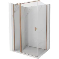 Mexen Mist T douchecabine scharnierend 100 x 70 , transparant, geborsteld koper - 8A4T-100-070-65-00