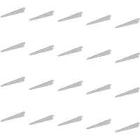 Emuca Drager voor planken glas/hout, profielen gat 32 mm, 220 mm, Staal, Wit, 20 st.