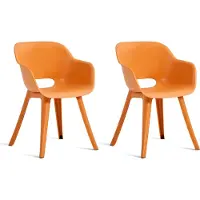 Keter Akola Tuinstoelen - 2 stuks -56,5x55x80cm - Oranje