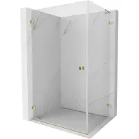 Mexen Lunar-B L douchecabine draaibaar links 85 x 80 , transparant, goud - 832L-085-080-50-00-L