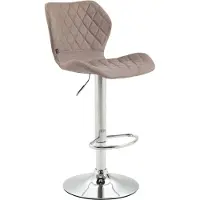 CLP Cork Barkruk - Kunstleer chroom/taupe