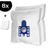 Zedar - Stofzuigerzakken - Geschikt voor Miele GN, classic C1 complete C2/C3 - 8 stuks - inclusief 1 filter