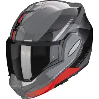 Scorpion Exo-Tech Evo Genre Grijs Zwart Rood Modular Helmet Maat M