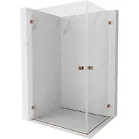 Mexen Lunar-B Duo douchecabine klapdeur 75 x 70 , transparant, roze goud - 832-075L-070P-60-00