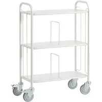 ROLLCART Kantoorwagen met scheiding, 710 x 290 mm