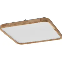 Osram ORBIS Alicia LED-plafondlamp met houten decor, 16W, 2500lm, 3000K, 495x495mm, aangename warmwitte kleur, dimbaar door te klikken, IP20 beschermingsgraad, inclusief montageschroeven en pluggen