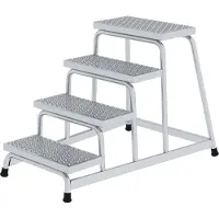MUNK Günzburger Steigtechnik -werkplatform, aluminium, gelaste buisconstructie, treden R 13, tredeoppervlak 550 x 300 mm, max. 150 kg, 4 treden