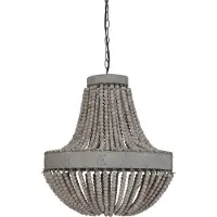 Light & Living Hanglamp "Perlen", Ø 51x63 cm, model LUNA, in mat wit, 1 stuk