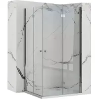 REA Fold N2 - Opklapbare Douchecabine - Chroom - 100X120 Rechthoek - 100X120X190Cm