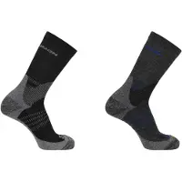 Salomon - X Ultra Access Crew Socks | 2-Pack | Sokken | Maat S / 36-38 - Antraciet / Zwart