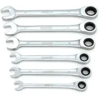 Kreator KRT500013 Sleutelset 10-19mm Steek-ratelsleutel - 6 st.