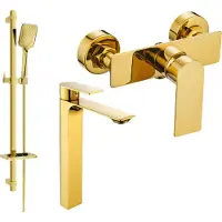 Mexen Alexa DQ62 douche set, goud - 71214DQ62-50