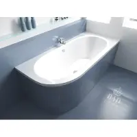 Besco AVITA hoekbad 180 x 80 cm rechts wit met styropor ombouw