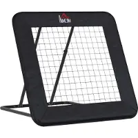 HOMCOM HOMdotCOM Voetbal Rebounder Opvouwbaar voor Honkbal Basketbal Volleybal Verstelbaar in 5 niveaus Staal Zwart 128 x 118 x 108-120 cm