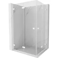 Mexen Lunar-F Duo opvouwbare douchecabine 80 x 70 , transparant, wit - 836-080L-070P-20-00