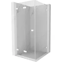 Mexen Lunar-F L opvouwbare douchecabine links 90 x 90 , transparant, wit - 836L-090-090-20-00-L