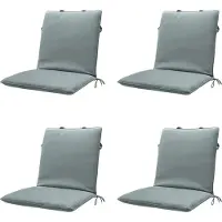 Madison stapelstoelkussen silver canvas eco+ ca. 97x49 cm set van 4